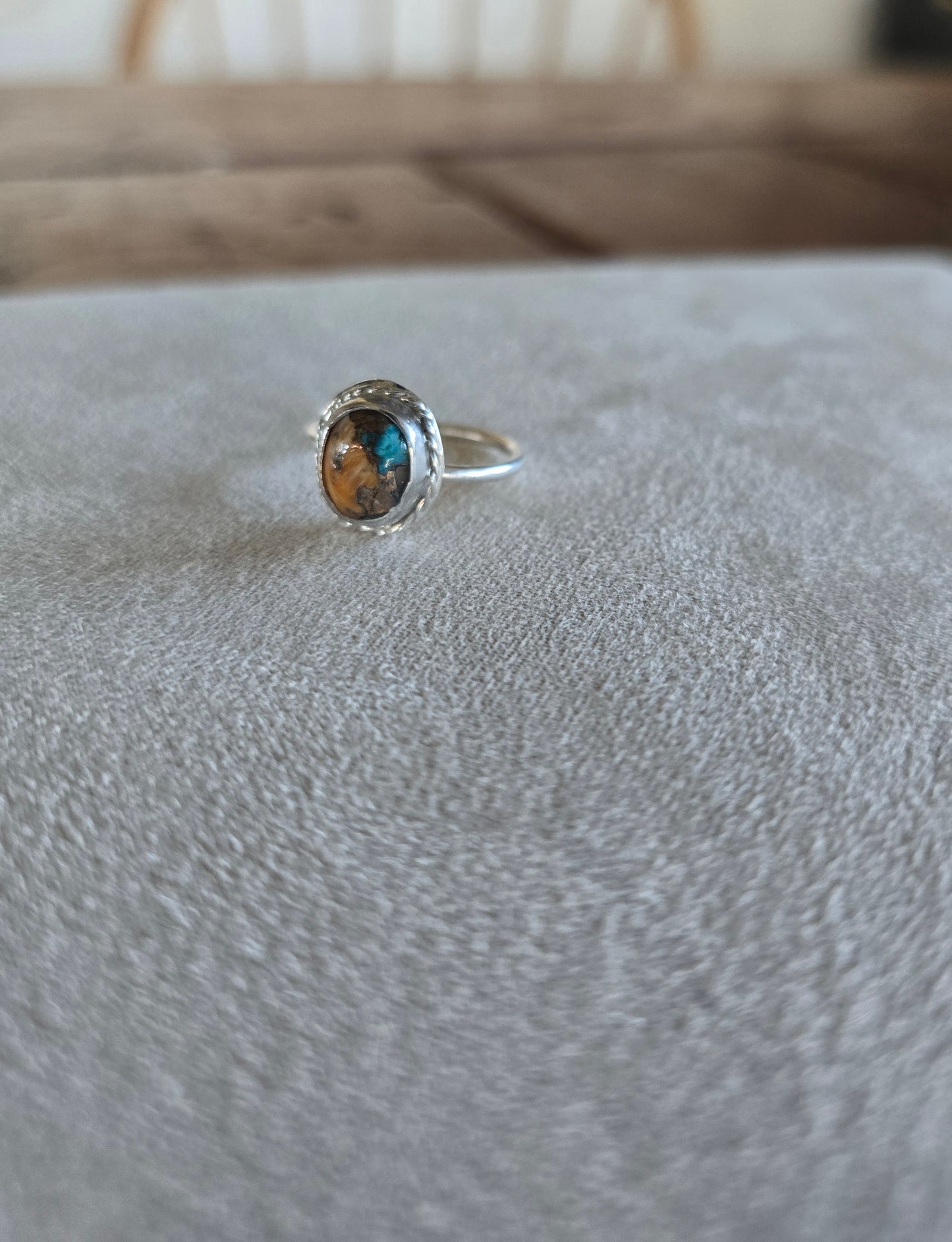 Lasso Halo Copper Turquoise Ring
