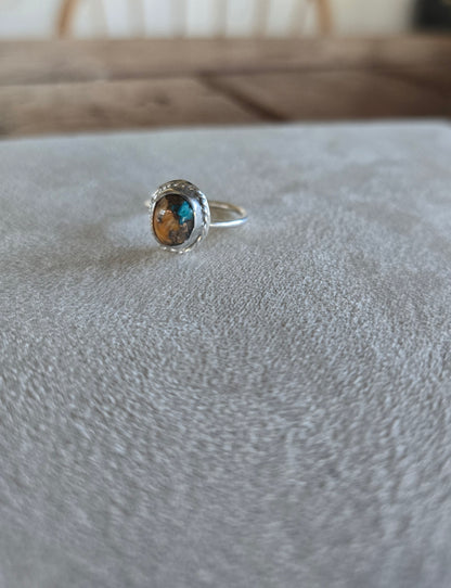 Lasso Halo Copper Turquoise Ring