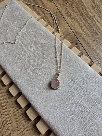 Rose Quartz Satelite Necklace
