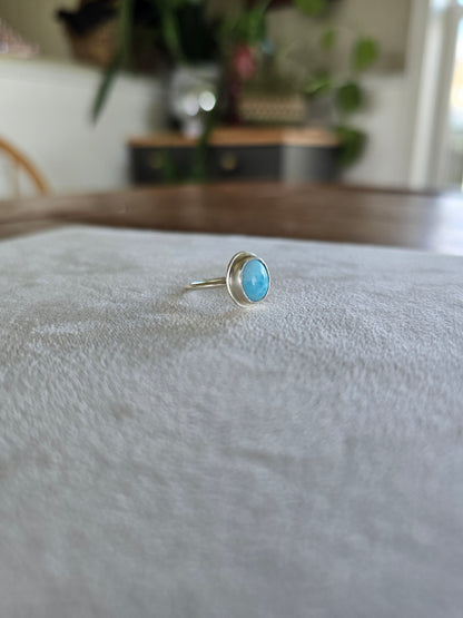Larimar Ocean Bezel Ring