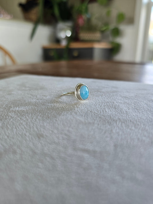Larimar Ocean Bezel Ring