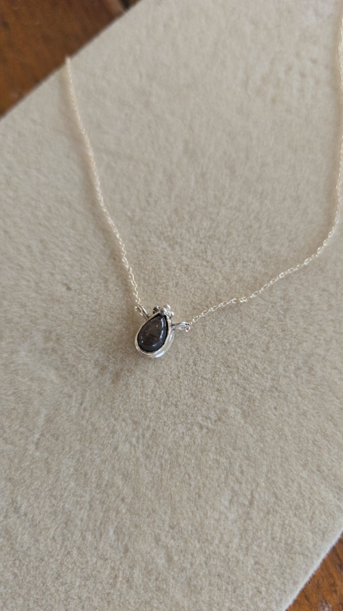 Labradorite Victorian Teardrop Necklace