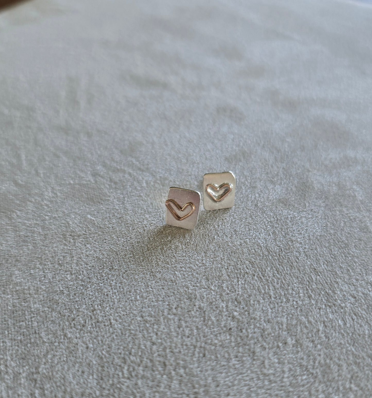 Heart Stamp Studs