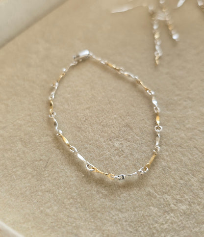 Mixed Metal Bar Bracelet