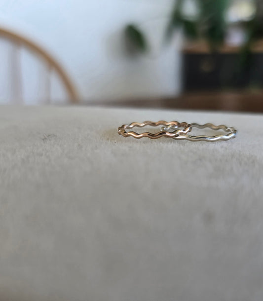 Tides of Seasons Wave Ring
