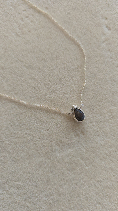 Labradorite Victorian Teardrop Necklace